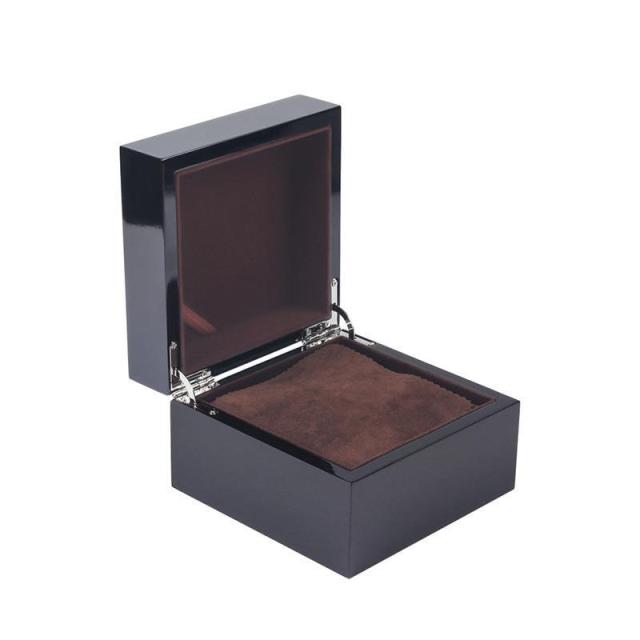 Deluxe Black High Gloss Lacquer Finish Wooden Watch Box